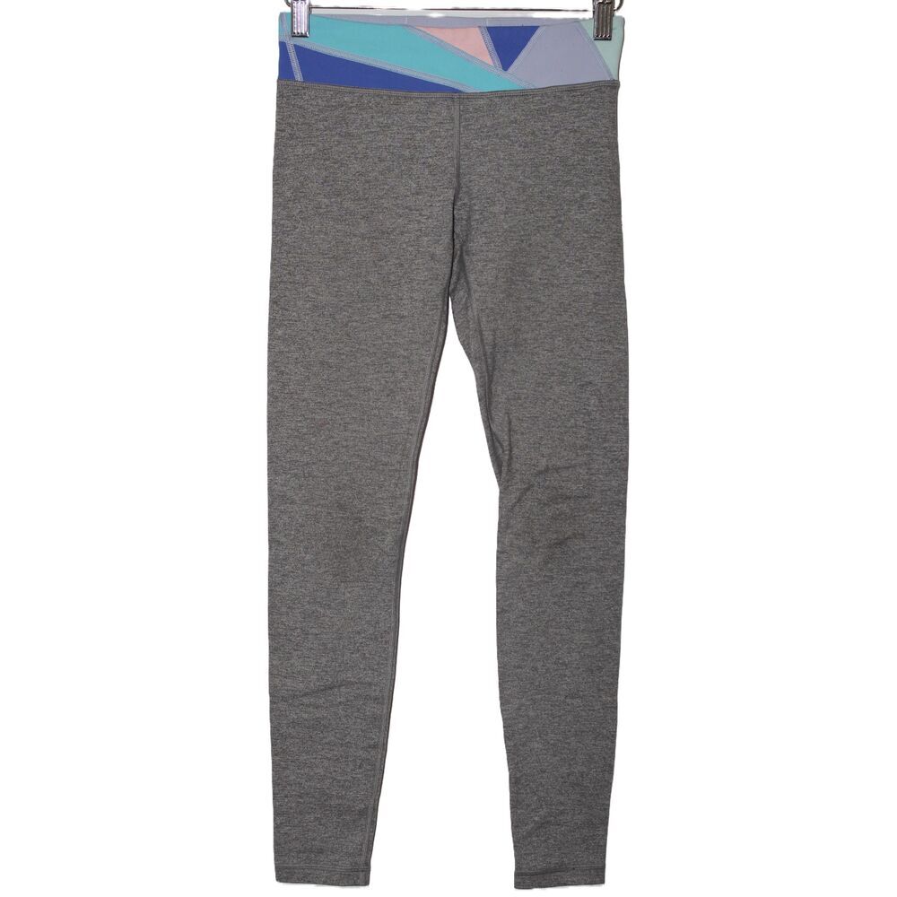 Womens Lululemon Leggings Ivivva TG53225 Gray Blended Stretch Leggings Size 12